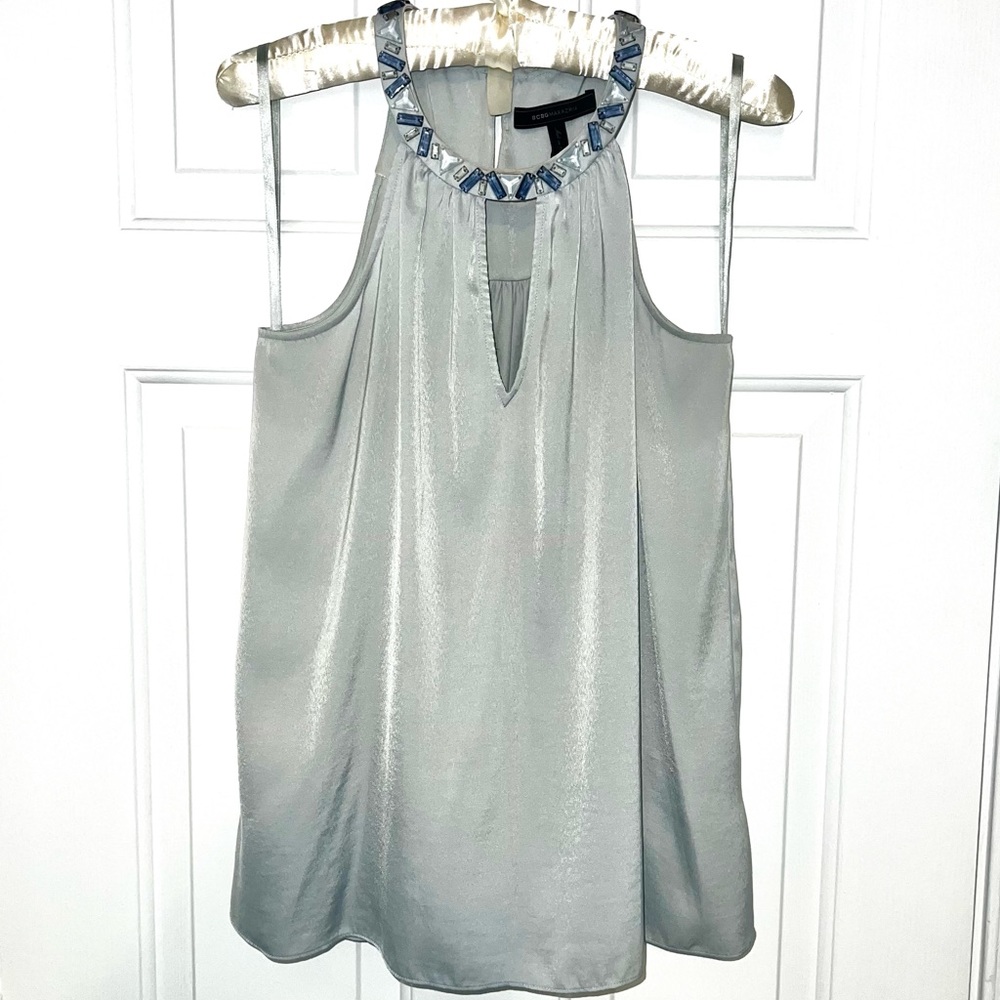 BCBG Silk Halter Top Size Small